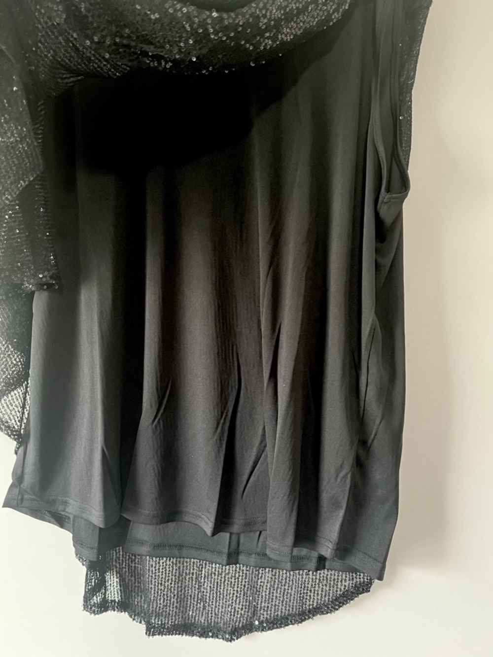 Origami by Vivien Black Sequin Layered Top - Picture 5 of 9